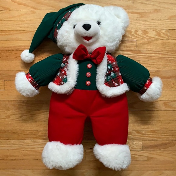 ♦️SOLD♦️VINTAGE 1994 CHRISTMAS SNOWFLAKE TEDDY BEAR 22” - Picture 11 of 11